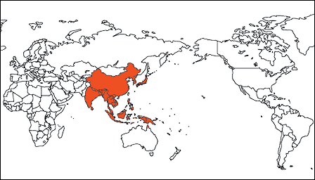 日本脳炎の発症地域